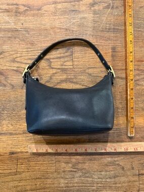 Vintage Y2K Coach Small West Demi Baguette with Brass Hardware